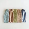 pantalon rayé à la mode pour enfants, vêtements d'été fins, amples et décontractés, sarouel pour enfants en bas âge, costume pour garçons et filles, pantalon long