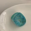 bagues colorées en résine transparente vintage coréenne pour femmes, bijoux acryliques chics, bague irrégulière géométrique bleue, cadeaux colorés, 2025