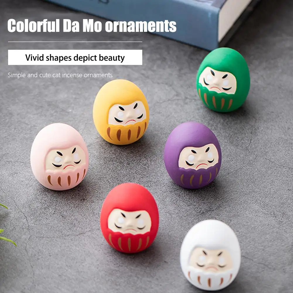 breloque porte bonheur japonaise en céramique, artisanat de beurre de daruma, ornement de fortune, paysage, décoration d'intérieur, accessoires miniatures, cadeaux, 1 pièce, 6 pièces breloque porte bonheur japonaise en céramique, artisanat de beurre de daruma, ornement de fortune, paysage, décoration d'intérieur, accessoires miniatures, cadeaux, 1 pièce, 6 pièces