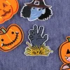autocollants brodés en forme de citrouille pour halloween, accessoires pour vêtements, chaussures, chapeaux, sacs à dos, 152 pièces