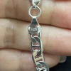 collier en argent sterling 925, chaîne japonaise plate de 6mm, bracelet, bijoux pour hommes et femmes, cadeau 20cm, or 18 carats