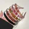 nouveaux lunettes de soleil à la mode, bandeaux en acrylique en forme de cadre pour femmes, bandeau denté, cerceau de cheveux antidérapant, accessoires de cheveux à la mode