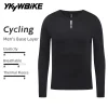 YKYWBIKE hommes couches de Base de cyclisme hiver et automne maillot de corps de vélo à manches longues polaire thermique vélo de route couche de Base de cyclisme