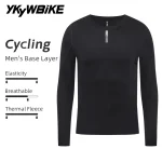 YKYWBIKE hommes couches de Base de cyclisme hiver et automne maillot de corps de vélo à manches longues polaire thermique vélo de route couche de Base de cyclisme