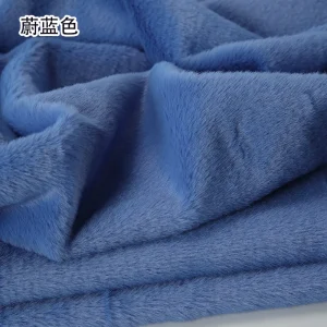 Tissu en fausse fourrure de lapin, série de couleurs bleues, 8mm, tissu court en peluche, nappe d&rsquo;armoire, écharpe d&rsquo;exposition, poupée en coton, bricolage