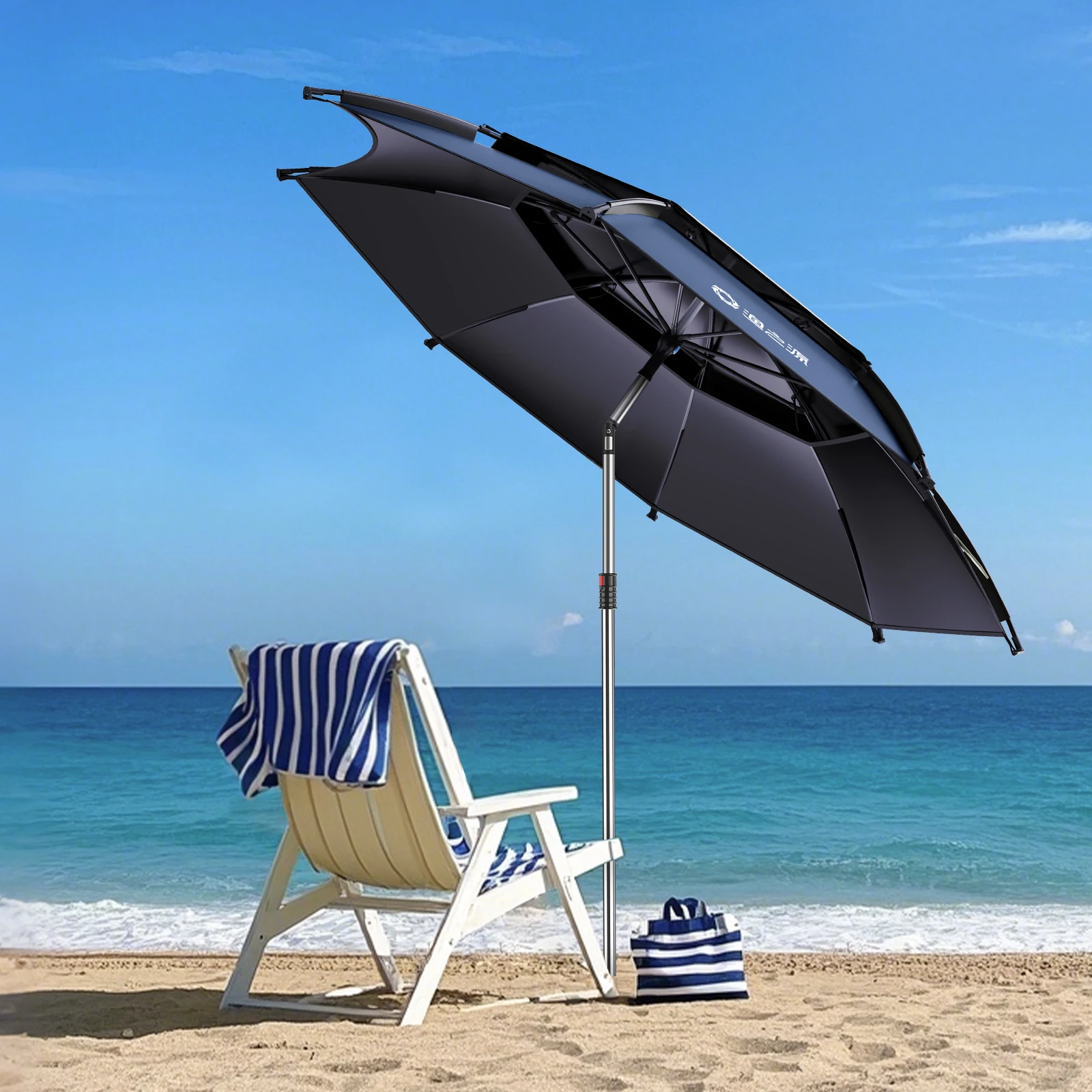 yuzhiyuan parasol de pêche, parasol, parasol de camping en plein air, durable multifonctionnel double couche pliable portable yuzhiyuan parasol de pêche, parasol, parasol de camping en plein air, durable multifonctionnel double couche pliable portable