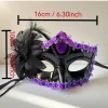 masque décoratif artistique vénitien, masque à fleurs mystérieux pour mariage, événements sociaux, carnaval