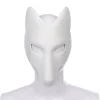 masque de renard en cuir bricolage, masques kabuki kitsune, anime japonais, irritation, cosplay, masade, accessoires de fêtes tim, accessoire de costume