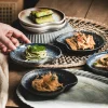 assiette en céramique vintage élégante de 5 pouces, petit plat d'inspiration japonaise, idéal pour la maison ou le restaurant, comme assiette latérale