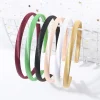 10mm satin bandeau femmes filles tissu couvert résine bandeaux en plastique bandeaux enfants bandes élastiques cheveux accessoires cheveux cerceau