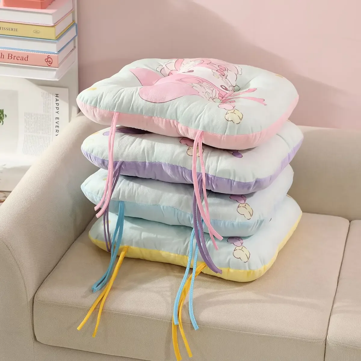 coussin de siège épais kuromi my melody pochacco, motif de dessin animé imprimé, coussin de dossier, décoration de maison de style japonais coussin de siège épais kuromi my melody pochacco, motif de dessin animé imprimé, coussin de dossier, décoration de maison de style japonais