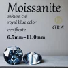 Sakura – pierre Moissanite coupée, bleu Royal, couleur naturelle, pierres précieuses Chamrs, matériaux de fabrication de bijoux à faire soi-même, avec certificat, vente en gros