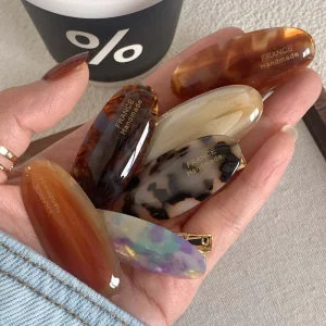 Pinces à cheveux ovales en acétate coloré Vintage pour femmes et filles, Clips latéraux coréens doux, Barrettes à frange, accessoires pour cheveux Pinces à cheveux ovales en acétate coloré Vintage pour femmes et filles, Clips latéraux coréens doux, Barrettes à frange, accessoires pour cheveux
