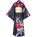 Costumes de Cosplay Anime Tamayo Demon Slayer, Kimono violet, Noir, Cheveux longs, Ceinture beige, Halloween Expo Costumes de Cosplay Anime Tamayo Demon Slayer, Kimono violet, Noir, Cheveux longs, Ceinture beige, Halloween Expo