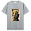 chat samouraï tenant une katana affiche vintage t shirt classique vêtements pour hommes t shirt en coton surdimensionné t shirts graphiques t shirts hauts