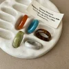 huanzhi – bague ronde géométrique vintage en résine, bijoux minimalistes uniques, japonais et coréen, nouveauté