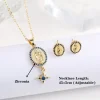 nouveau à la mode créatif ovale st. jude zircone ensemble de bijoux collier boucles d'oreilles classique pour bijoux religieux accessoires pour hommes femmes