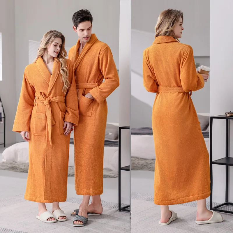 Peignoir Kimono 100% Coton pour Homme, Grande Taille, observateur, Long, Absorption, Après la Douche, Vêtements de Nuit Peignoir Kimono 100% Coton pour Homme, Grande Taille, observateur, Long, Absorption, Après la Douche, Vêtements de Nuit