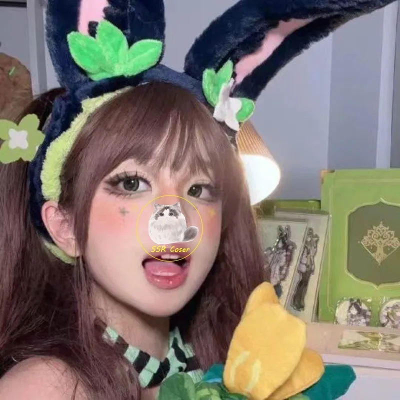 genshin impact tighnari sauna wear hairband, forest patrol cosplay, cute ear hair, plush hair hoop gift genshin impact tighnari sauna wear hairband, forest patrol cosplay, cute ear hair, plush hair hoop gift