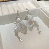 Koi carpe pendentif poisson rouge boucles d&rsquo;oreilles accessoires oreille bijoux poisson rouge Eardrop creux goutte d&rsquo;eau métal boucles d&rsquo;oreilles cadeaux