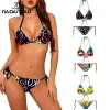 Nadanba-Maillot de bain deux pièces pour femmes, bikini sexy, dos nu, imprimé abstrait, à la mode, pour la plage Nadanba-Maillot de bain deux pièces pour femmes, bikini sexy, dos nu, imprimé abstrait, à la mode, pour la plage