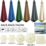 Housse de remplacement pour Parasol, 6 nervures/8 nervures, pour marché, Patio, auvent en tissu, imperméable, pour jardin extérieur Housse de remplacement pour Parasol, 6 nervures/8 nervures, pour marché, Patio, auvent en tissu, imperméable, pour jardin extérieur