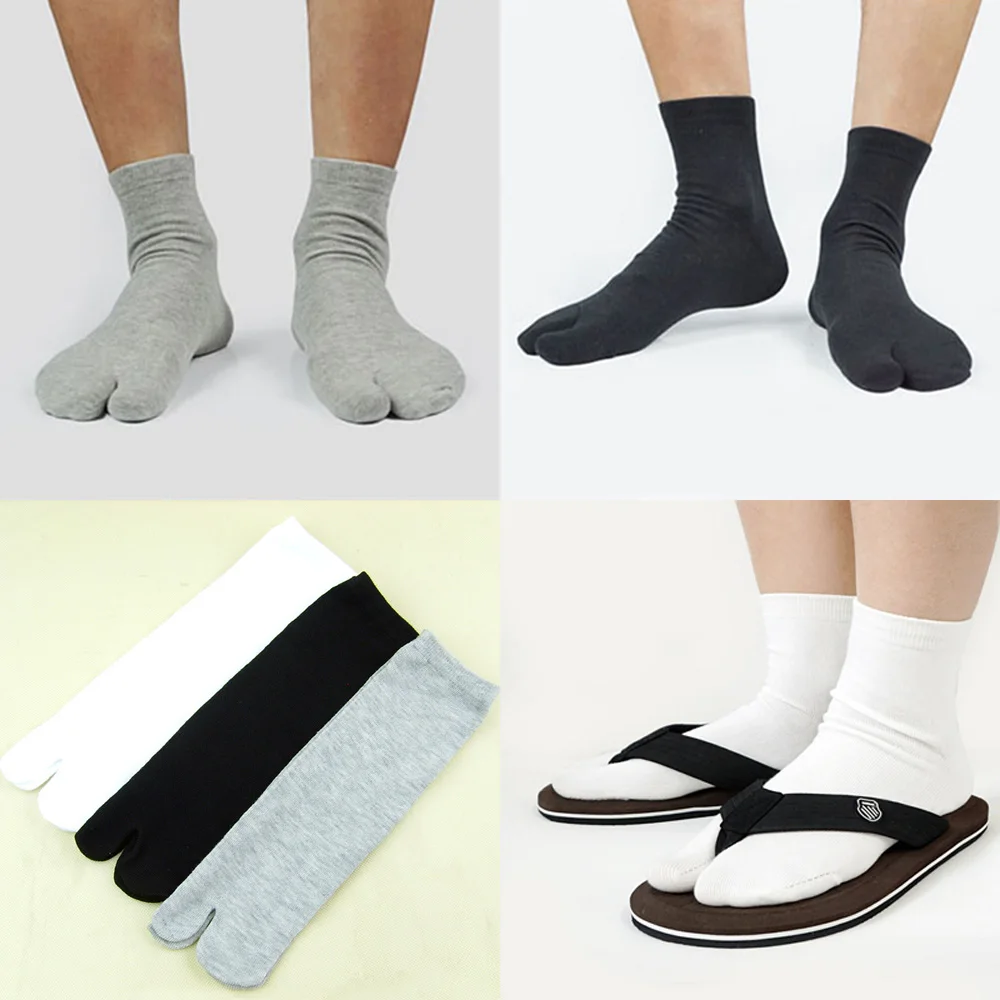 Hommes/femmes unisexe fendu deux orteils Geta Tabi chaussettes japonais Kimono tongs sandales Ninja chaussette Cosplay accessoires Hommes/femmes unisexe fendu deux orteils Geta Tabi chaussettes japonais Kimono tongs sandales Ninja chaussette Cosplay accessoires