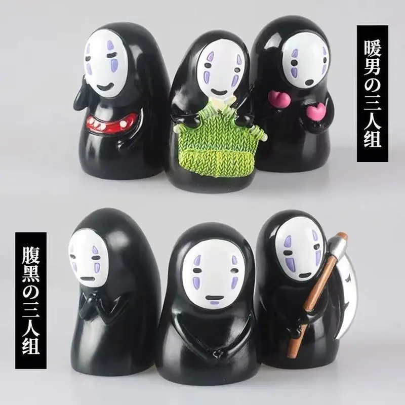 petites décorations de bureau mignonnes en résine, jouet d'anime, dessin animé, kaonashi, micro paysage, fait à la main, nouveau petites décorations de bureau mignonnes en résine, jouet d'anime, dessin animé, kaonashi, micro paysage, fait à la main, nouveau