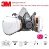 Masque à gaz 3M 6200, demi-masque anti-gaz, série combinaison assortie aux filtres 6001/2091/5n11, Protection chimique et organique