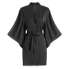 Robes de Salon de coiffure pour Clients, Cape de coupe de cheveux, Style Kimono, noir, coiffure Robes de Salon de coiffure pour Clients, Cape de coupe de cheveux, Style Kimono, noir, coiffure