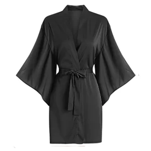 Robes de Salon de coiffure pour Clients, Cape de coupe de cheveux, Style Kimono, noir, coiffure Robes de Salon de coiffure pour Clients, Cape de coupe de cheveux, Style Kimono, noir, coiffure