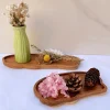 plateau à thé et café en bois de style japonais, assiette à fruits, dessert, bonbons, pain décoratif en bois, collation, gâteau, plats alimentaires, plateaux de table