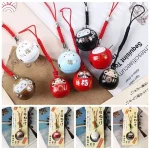 Sac porte-clés chat porte-bonheur japonais, pendentif cloches, porte-clés Daruma, bonne fortune, charme de richesse, cadeau de bijoux Sac porte-clés chat porte-bonheur japonais, pendentif cloches, porte-clés Daruma, bonne fortune, charme de richesse, cadeau de bijoux