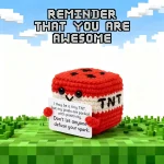 Articles décoratifs créatifs de style pixel, 1 pièce, encourage les ornements finis tissés à la main pour offrir en cadeaux Articles décoratifs créatifs de style pixel, 1 pièce, encourage les ornements finis tissés à la main pour offrir en cadeaux