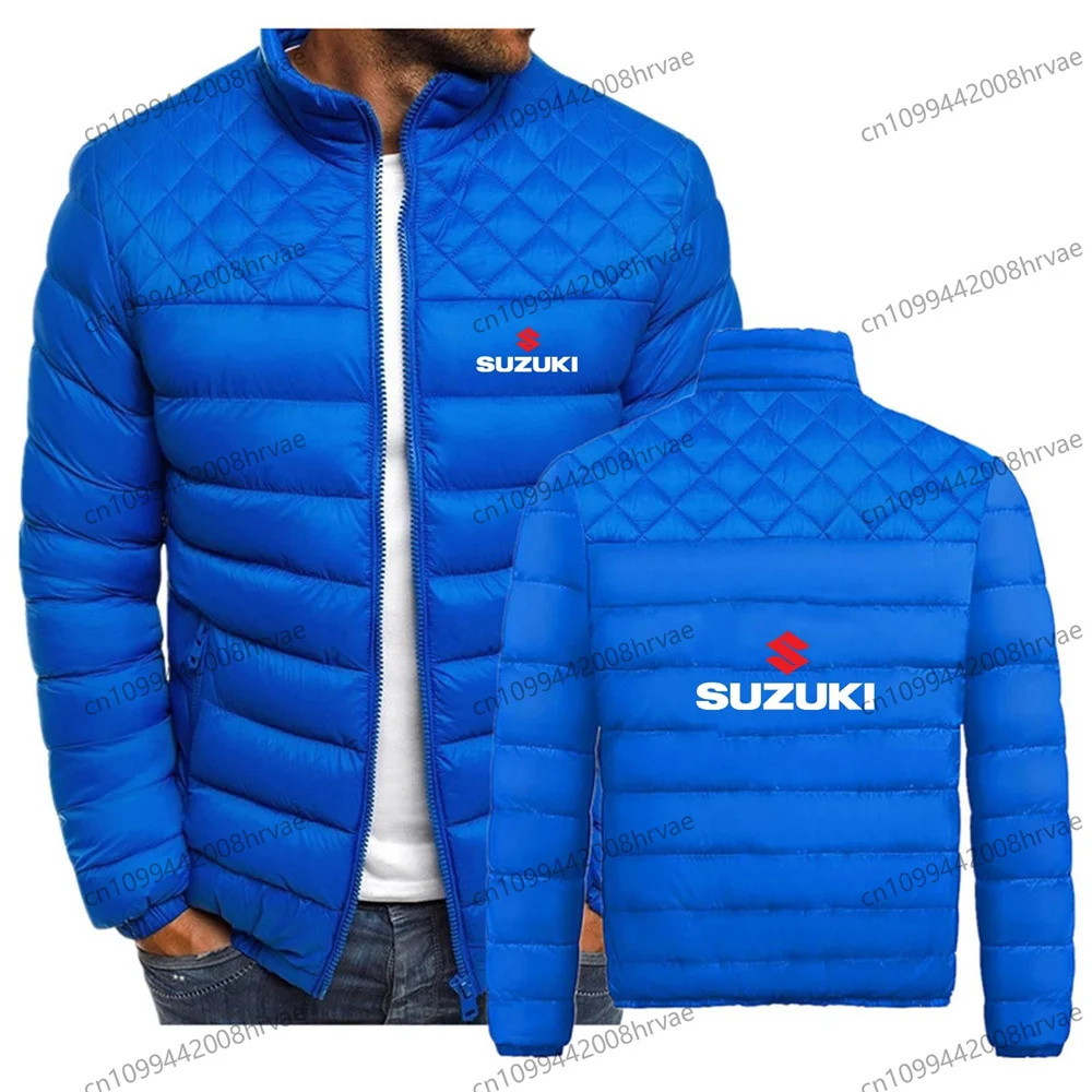 veste en coton légère, pliable et chaude pour hommes suzuki avec fermeture éclair complète, survêtement court épais. veste en coton légère, pliable et chaude pour hommes suzuki avec fermeture éclair complète, survêtement court épais.
