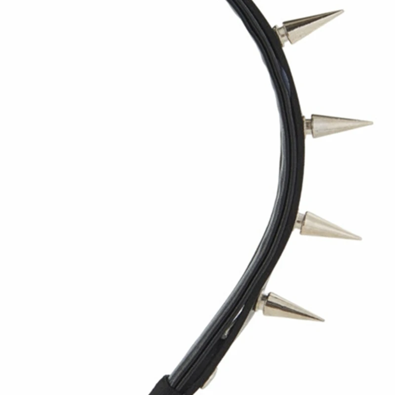 serre tête à pointes en cuir, bandeau à rivets, bandeau punk, diadèmes gothiques, bandeau steampunk rock pour hommes serre tête à pointes en cuir, bandeau à rivets, bandeau punk, diadèmes gothiques, bandeau steampunk rock pour hommes