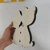 sculpture de couple chaton en bois, charmant chat plat 2d, cadeau pour passionné, grain de bois clair et foncé, décoration d'entrée de bureau pour la maison