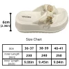nouveau à la mode mignon dessin animé ours pantoufles été anti dérapant talon épais tongs chaussures doux pantoufles pour les femmes douche