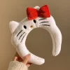 kawaii sanrio hello kitty bandeau en peluche mignon anime kt chat arc en peluche bandeau coiffure cheveux accessoires filles chapeaux cadeau