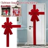 【t】 grand ruban à nœud rouge, décoration de porte d'entrée de noël, nœud suspendu pour fête de mariage, nœud de porte traditionnel prêt à l'emploi, décor du nouvel an