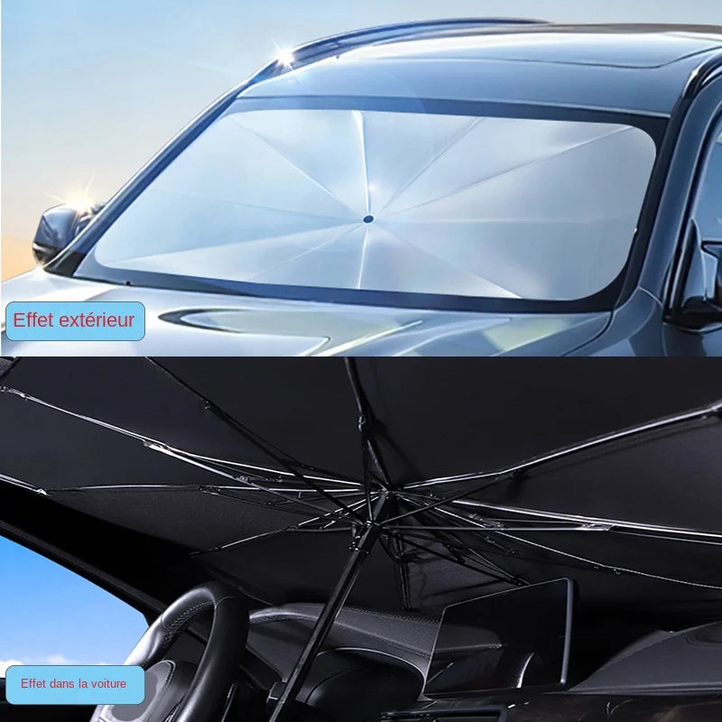 pare soleil de voiture, parasol de protection pour pare brise intérieur d'été, accessoires de protection pour ombrage automobile pare soleil de voiture, parasol de protection pour pare brise intérieur d'été, accessoires de protection pour ombrage automobile