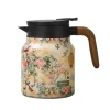 théière de style chinois, bouilloire à thé en acier bleu et blanc avec thé, bouilloire en porcelaine, filtre d'eau de 1000ml k1t4