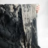 Tissu à pampilles à fleurs profondes d&rsquo;abricot noir, tissu de créateur, vêtements d&rsquo;extérieur, rapIndustrial, Bergame, Dark aught Dye