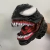 masque de monstre d'horreur en latex à longue langue, couvre chef de cosplay de film de héros souriant, accessoire de blague de maison hantée, costume de fête d'halloween