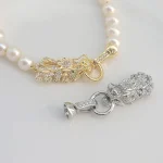 Connecteur de chaîne de perles tête de Dragon ovale en Zirconium incrusté de cuivre, 1 pièce, accessoire de collier de Bracelet à bricoler soi-même, matériel de fabrication de bijoux