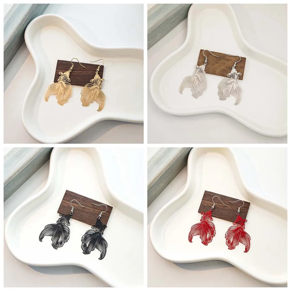 koi carpe métal poisson rouge boucles d'oreilles animal poisson en alliage de zinc poisson rouge eardrop or argent couleur bijoux accessoires koi carpe pendentif koi carpe métal poisson rouge boucles d'oreilles animal poisson en alliage de zinc poisson rouge eardrop or argent couleur bijoux accessoires koi carpe pendentif