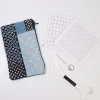 ensemble de broderie sashiko soluble dans l'eau pour débutant, avec fil et aiguilles, kit de broderie à la main, fournitures de couture pour quilting à la main