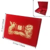 ensemble de bijoux doré dragon et phénix, boîte de rangement en velours rouge, bracelet, collier, coffret cadeau, grande capacité, vintage