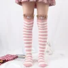 Chaussettes japonaises pour filles, modélisation d&rsquo;animaux, rayées, mignonnes, à Compression, chaudes, Kawaii, confortables, longues cuisses hautes, automne hiver