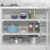 séparateur extensible blanc, panneau de couches rétractables sans poinçon pour le rangement de garde robe, étagère de cuisine et de salle de bains, diviseurs de dortoir